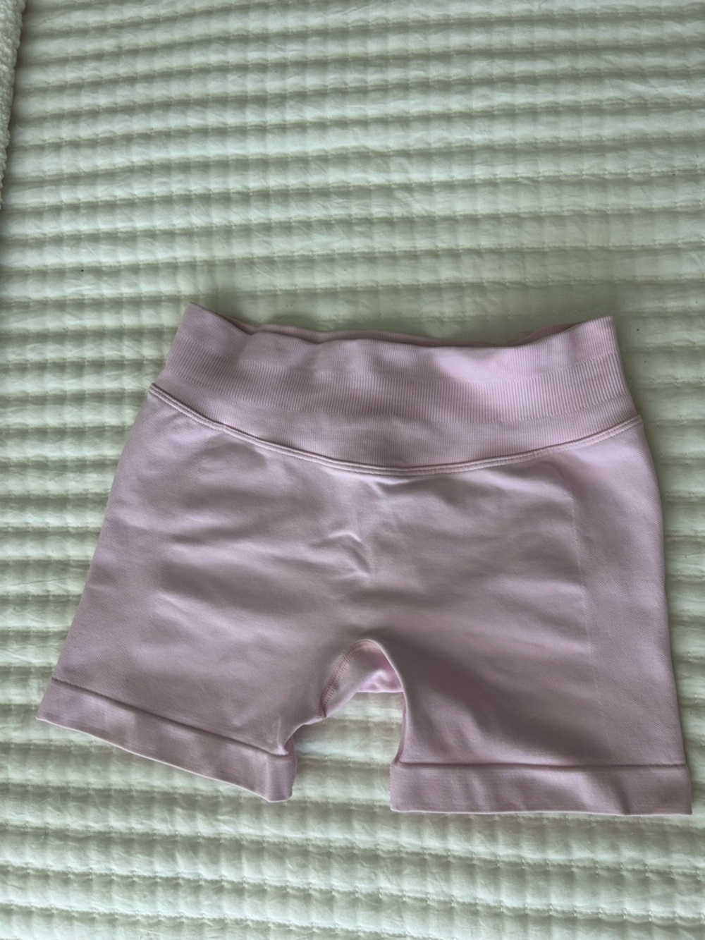 Women’s High-Rise Light Pink Biker Shorts